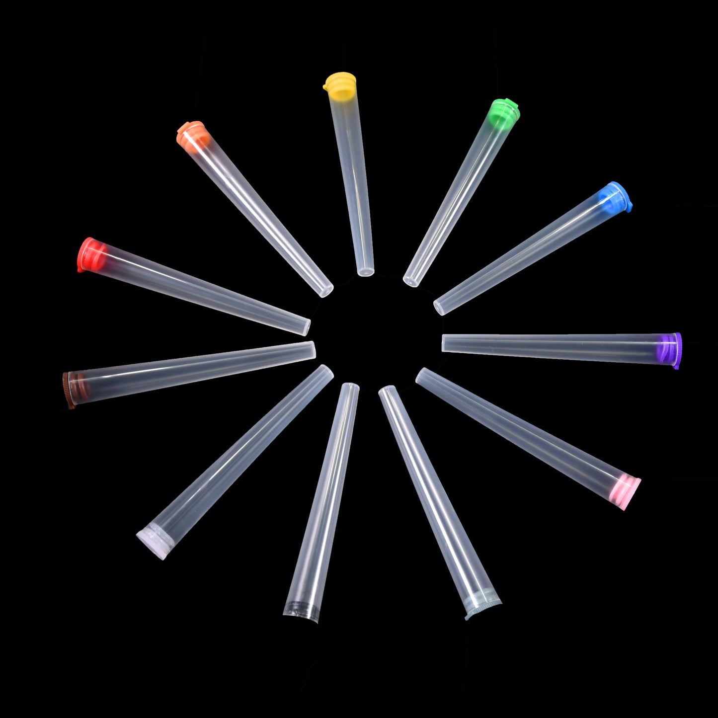 Zetla Soft Joint Tubes 112mm – Clear PP Airtight Joint Case with Color Caps | 250-Pcs