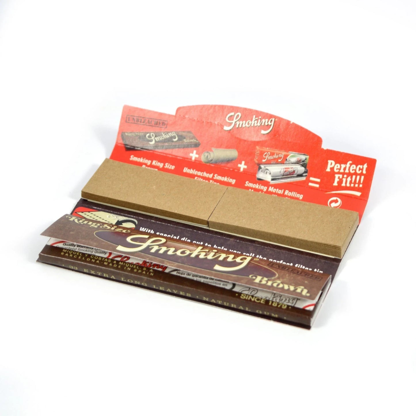 Rolling Papers Smoking Brown + Filters K.S Slim (24 Packs) - Zetla