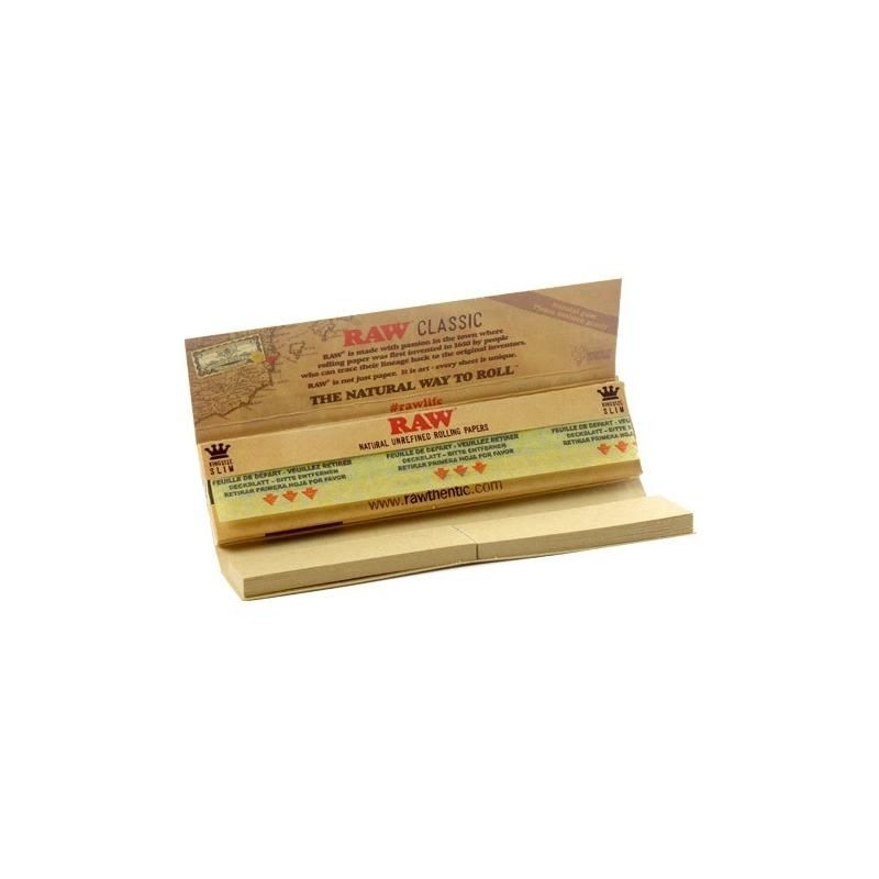 Rolling Papers Raw + Filters King Size Slim (24 Packs) - Zetla