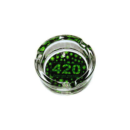 Zetla Glass Ashtray Mix Design Per 1 Pcs