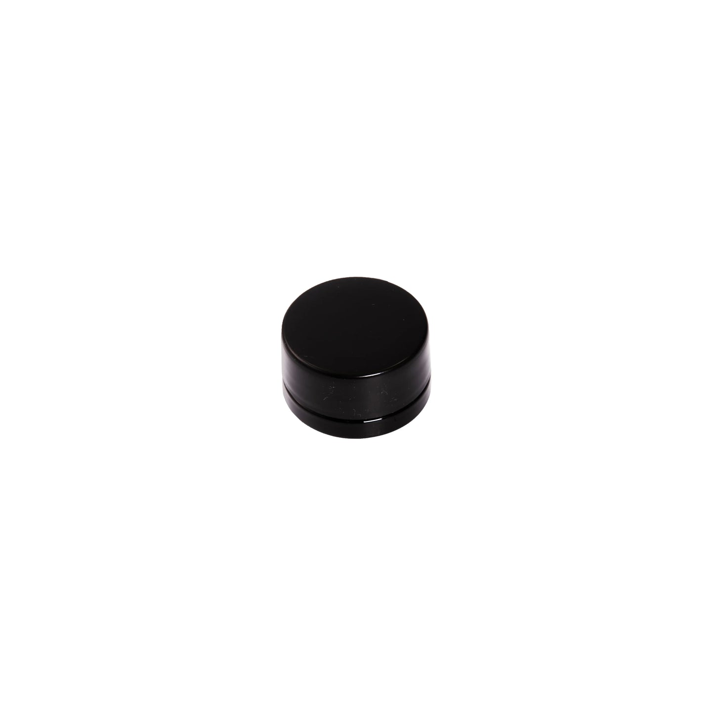 5 ML Black Round Glass Jar Child Resistant Black Lid Per 50 Pcs