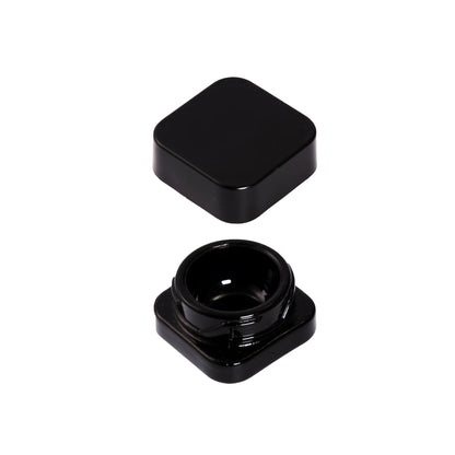 9 ML Black Square Glass JAR Child Resistant Black Lid Per 50 Pcs