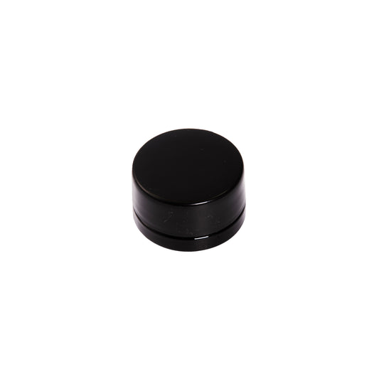 9 ML Black Round Glass Jar Child Resistant Black Lid Per 50 Pcs