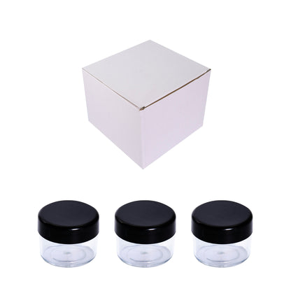 Plastic Boxes Round ( D4 ) + Lid ( 125 pcs )