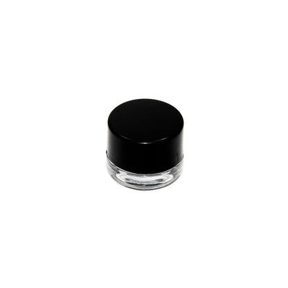 5 ML Round Glass Jar Child Resistant Black Lid Per 50 Pcs