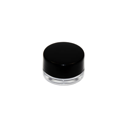 9 ML Round Glass Jar Child Resistant Black Lid Per 50 Pcs