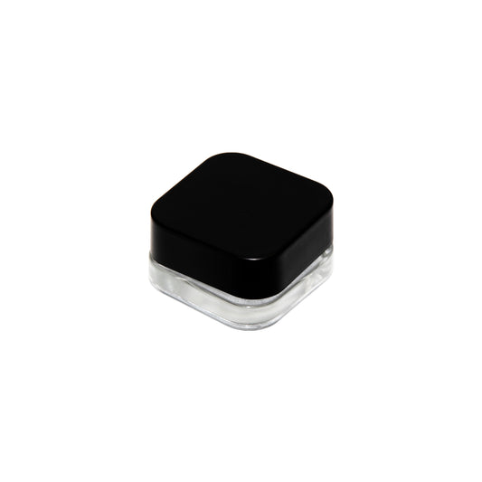 9 ML Square Glass JAR Child Resistant Black Lid Per 50 Pcs