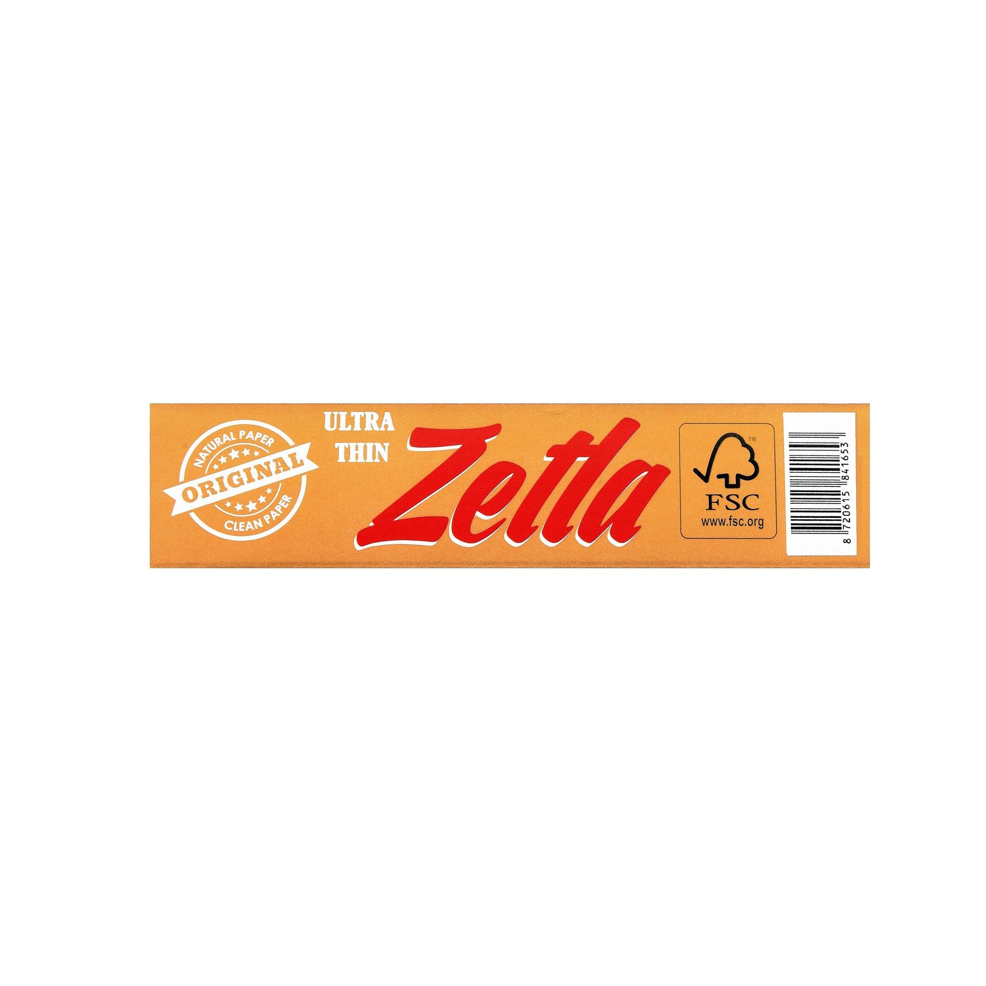 Zetla Rolling Papers Gold King Size Slim (100 Packs) + Zetla Filtertips Orange (100 Pcs) - Zetla