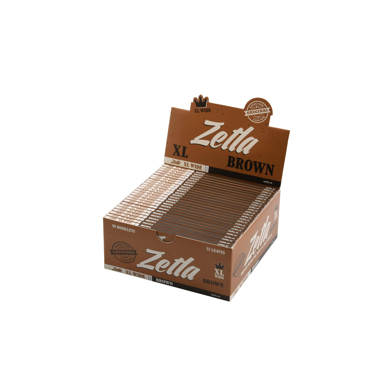 Zetla Rolling Papers Brown XL Size Wide (50 Packs)