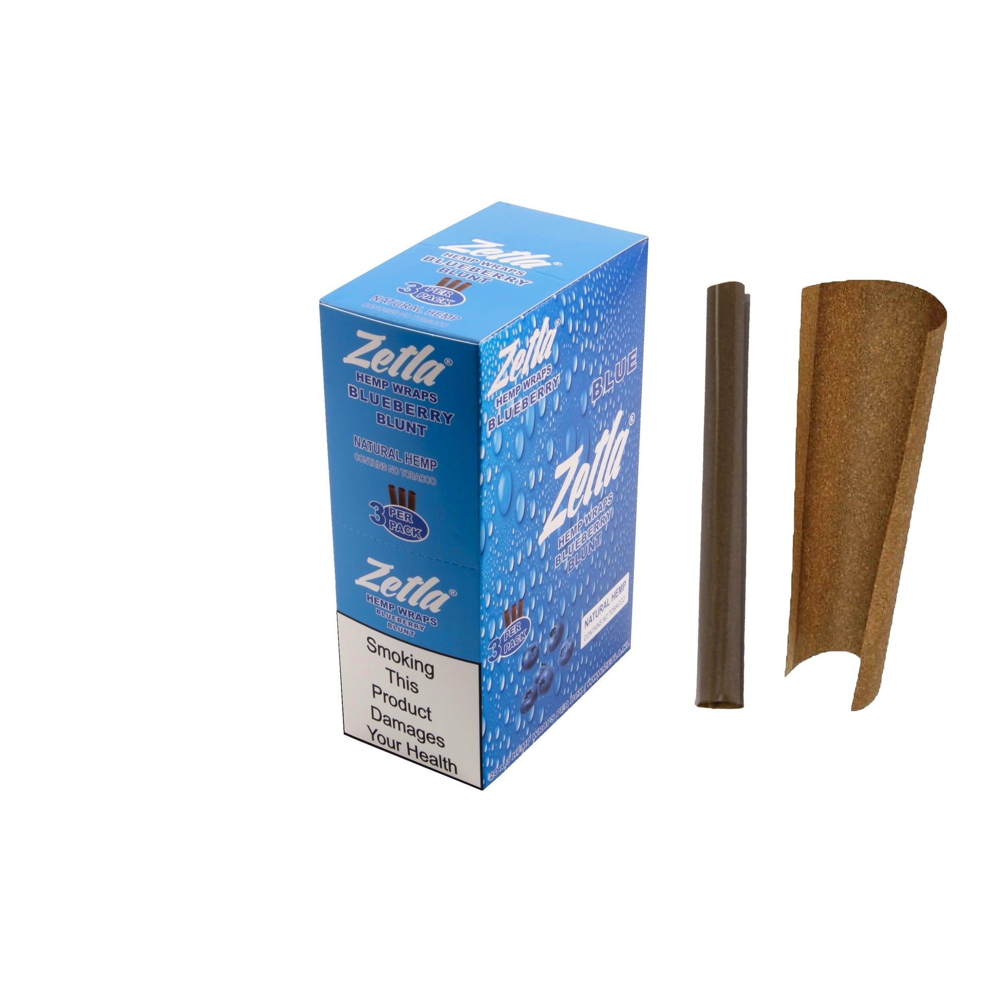 Zetla Hemp Wraps Blueberry ( 1 Packs / 3 Blunt ) - Zetla