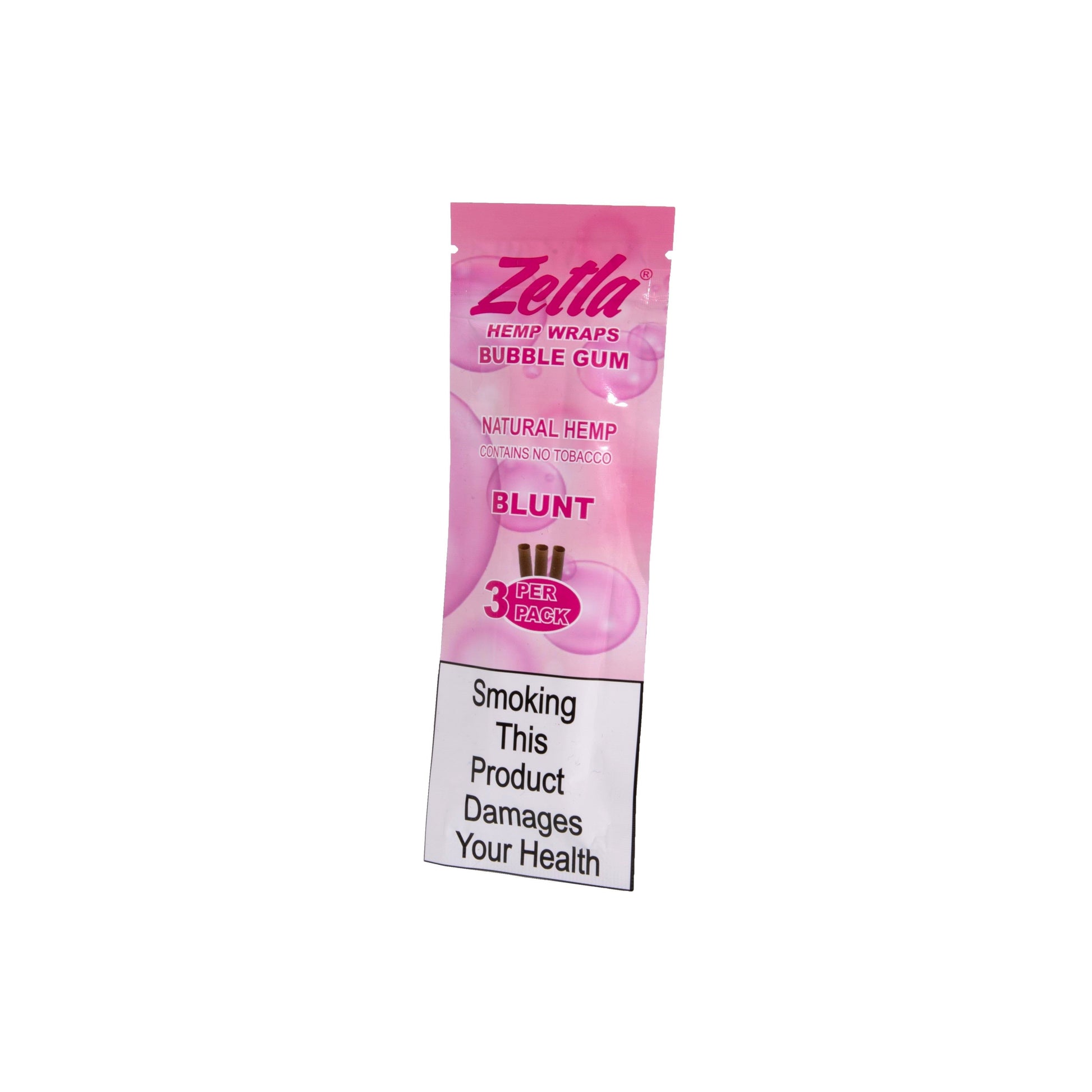 Zetla Hemp Wraps Bubble Gum ( 1 Packs / 3 Blunt ) - Zetla