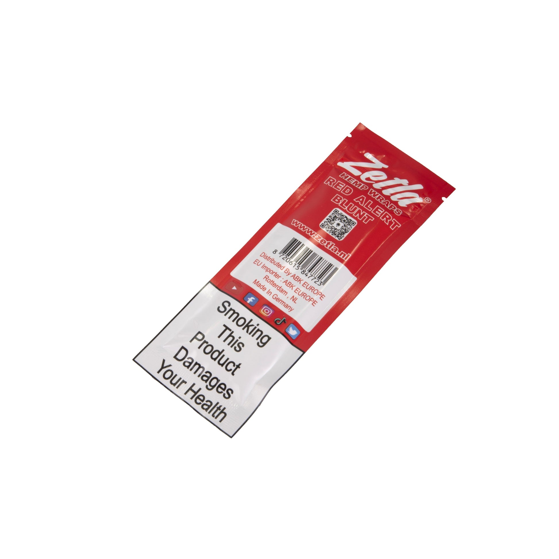 Zetla Hemp Wraps Red Alert ( 1 Packs / 3 Blunt ) - Zetla