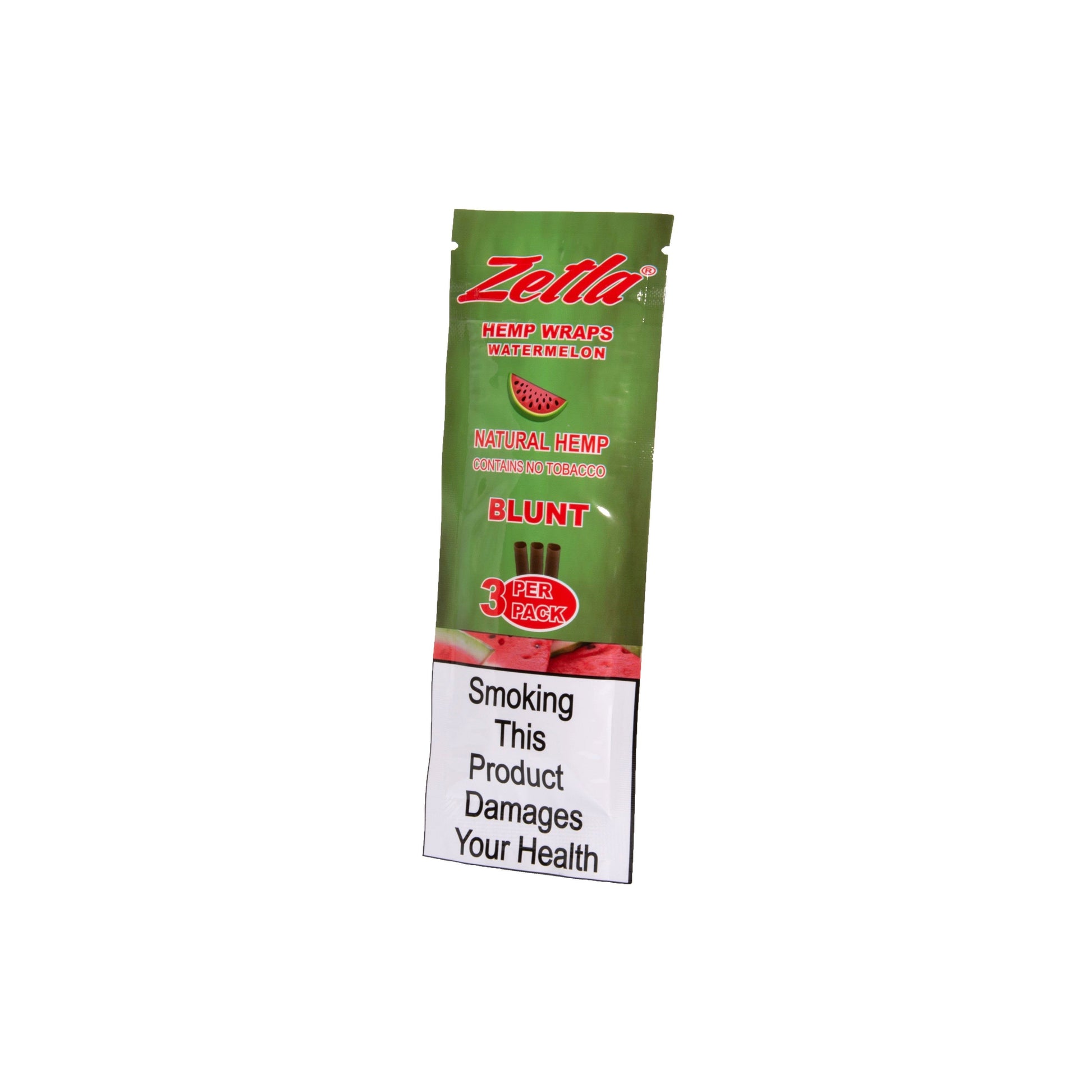 Zetla Hemp Wraps Watermelon ( 1 Packs / 3 Blunt ) - Zetla