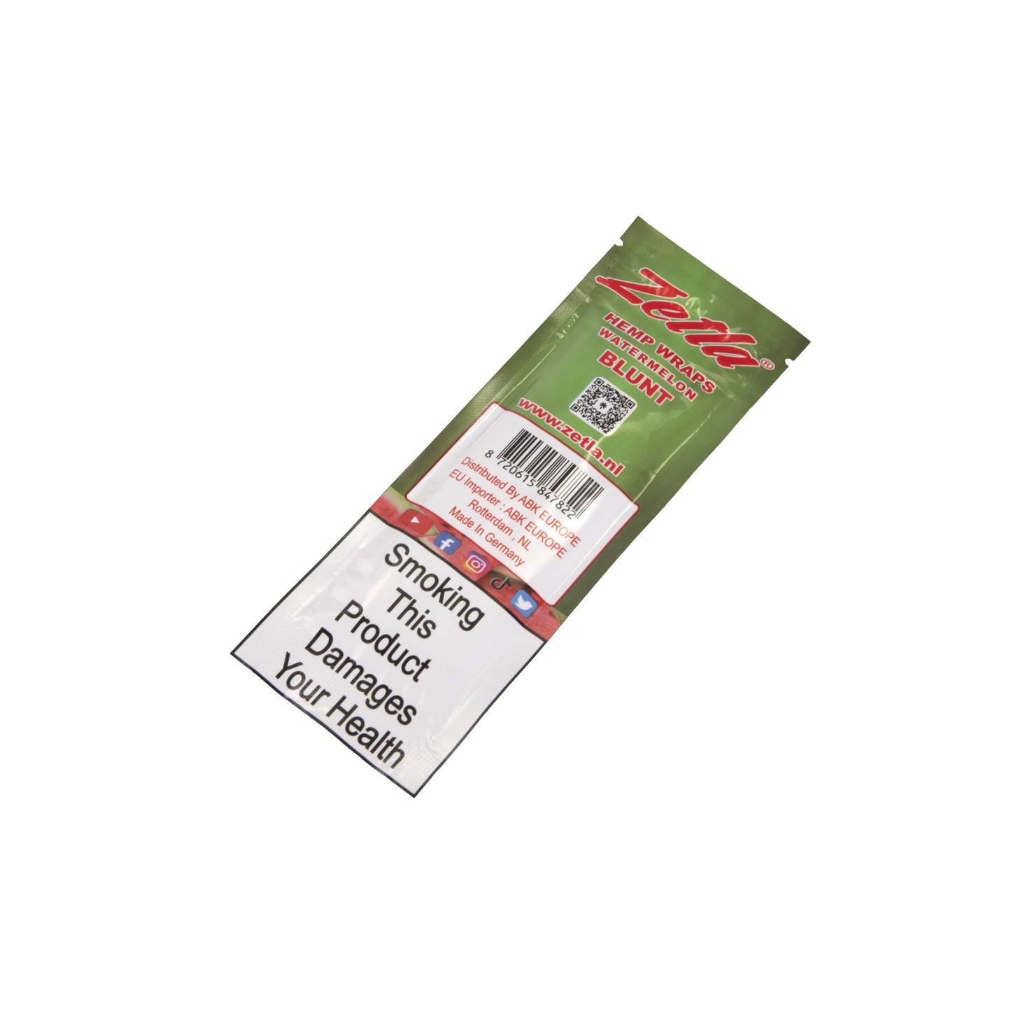 Zetla Hemp Wraps Watermelon ( 1 Packs / 3 Blunt ) - Zetla