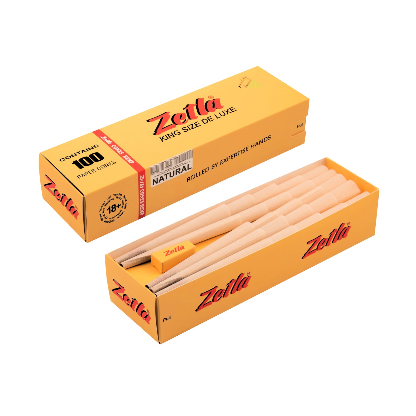 Pre Rolled Cones Zetla  Hemp King Size De Luxe (100 Pcs )