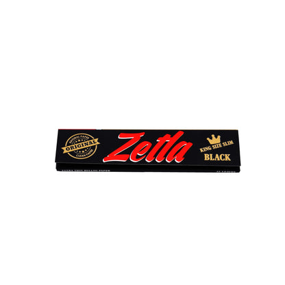 Zetla Rolling Papers Black King Size Slim (100 Packs) + Zetla Filtertips Black (100 Pcs) - Zetla