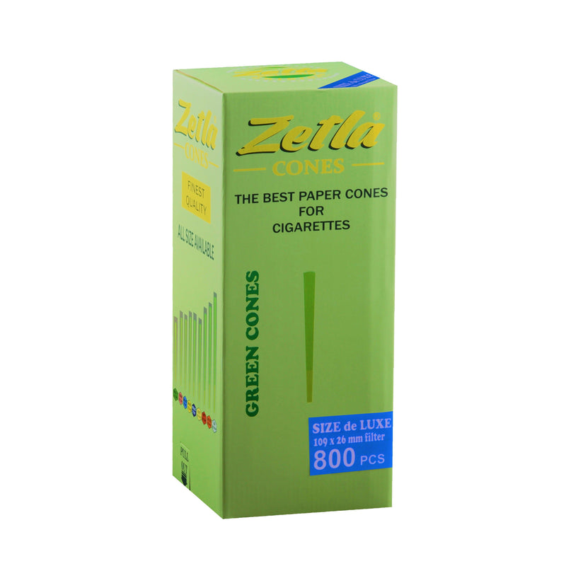 Pre-Rolled Cones Zetla Green King Size De Luxe (800 Pcs) - Zetla