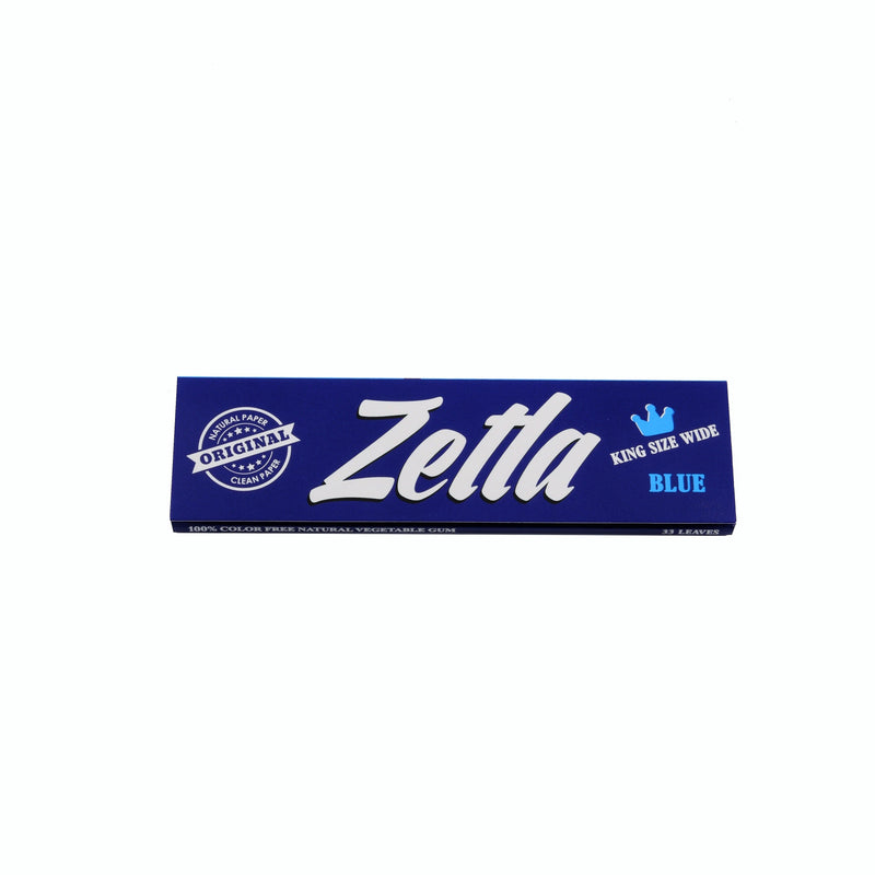Zetla Rolling Papers Blue King Size + Filtertips Blue (100 Packs) - Zetla