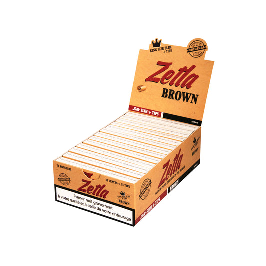 Zetla Rolling Papers Brown + Filters Slim (26 Packs)