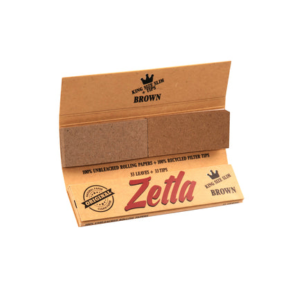 Zetla Vloei Bruin + Filters Slim (26 Packs)