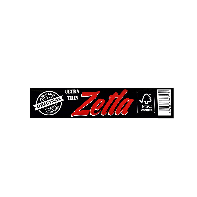 Zetla Rolling Papers Black King Size Slim + Filtertips Black (100 Packs) - Zetla