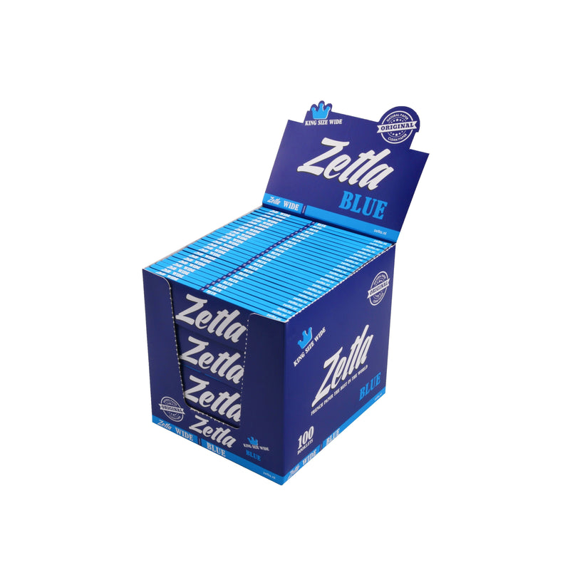 Zetla Rolling Papers Blue King Size Wide (100 Packs)