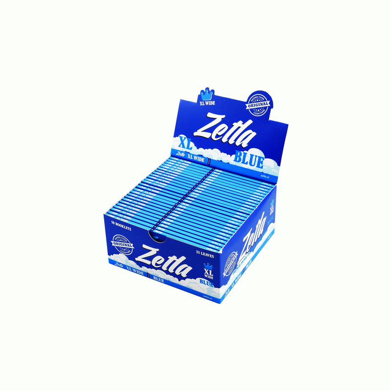Zetla Rolling Papers Blue XL Size Wide (50 Packs) - Zetla