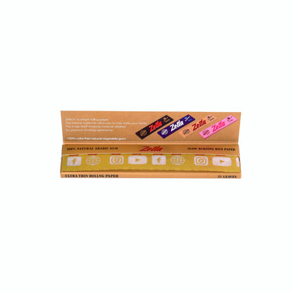 Zetla Rolling Papers Gold King Size Slim (100 Packs) + Zetla Filtertips Orange (100 Pcs) - Zetla