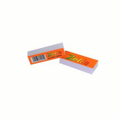 Zetla Rolling Papers Gold King Size Slim (100 Packs) + Zetla Filtertips Orange (100 Pcs) - Zetla