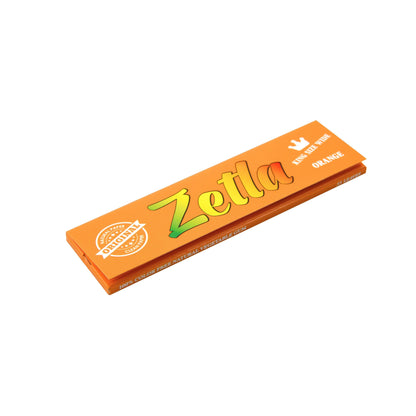 Zetla Rolling Papers Orange King Size Wide (50 Packs) + Zetla Filtertips Orange (100 Pcs) - Zetla