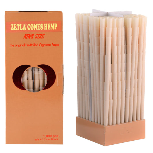 Pre Rolled Cones Zetla Hemp King Size (1000 Pcs) - Zetla