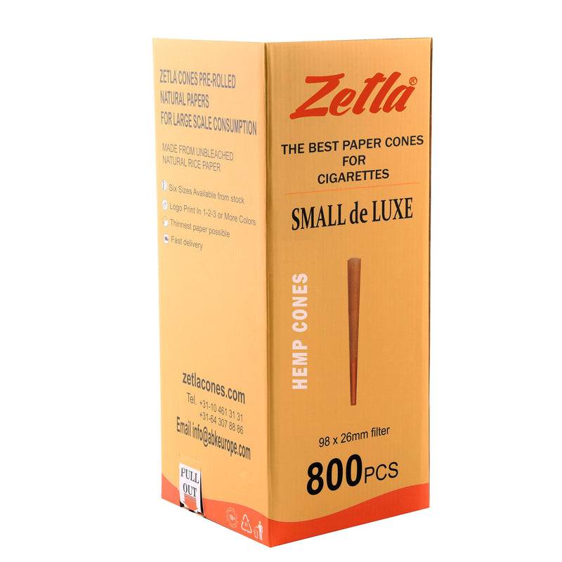 Pre Rolled Cones Zetla Hemp Small De Luxe (800 Pcs) - Zetla