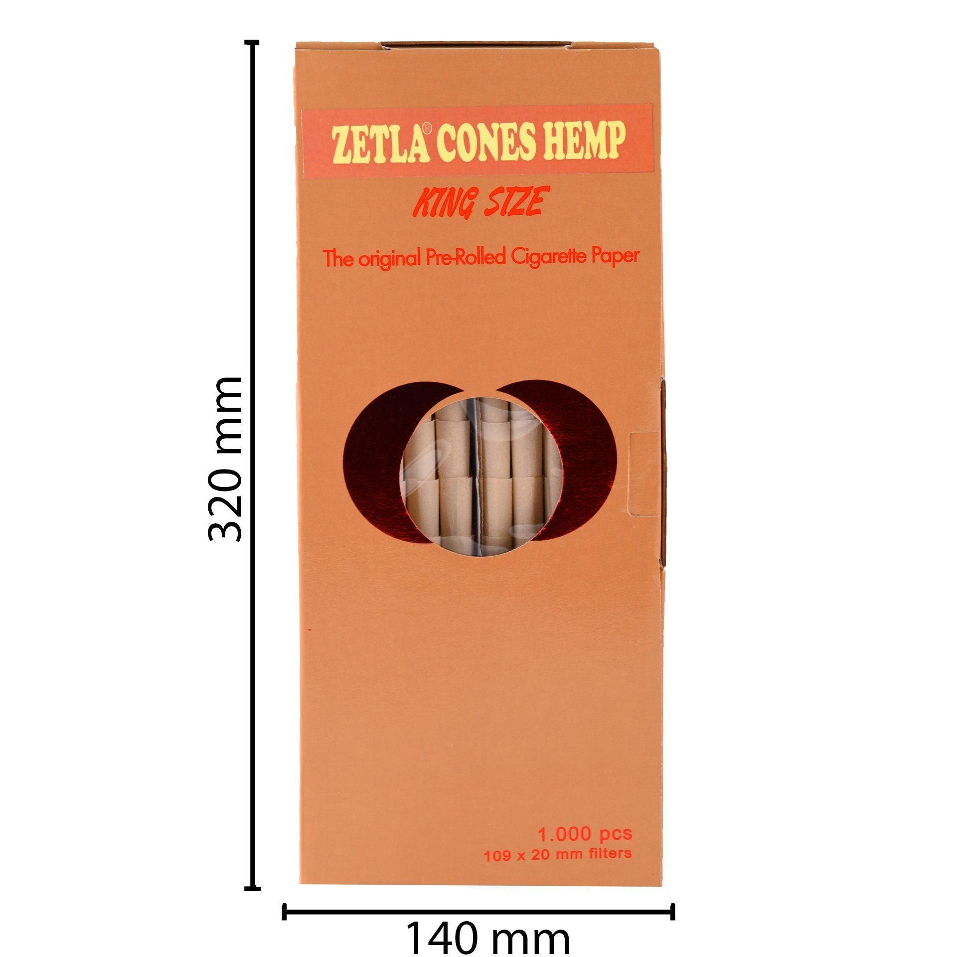 Pre Rolled Cones Zetla Hemp King Size (1000 Pcs) - Zetla