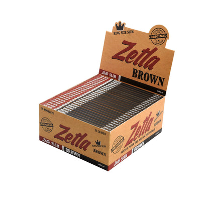 Zetla Rolling Papers Brown King Size Slim (50 Packs) - Zetla