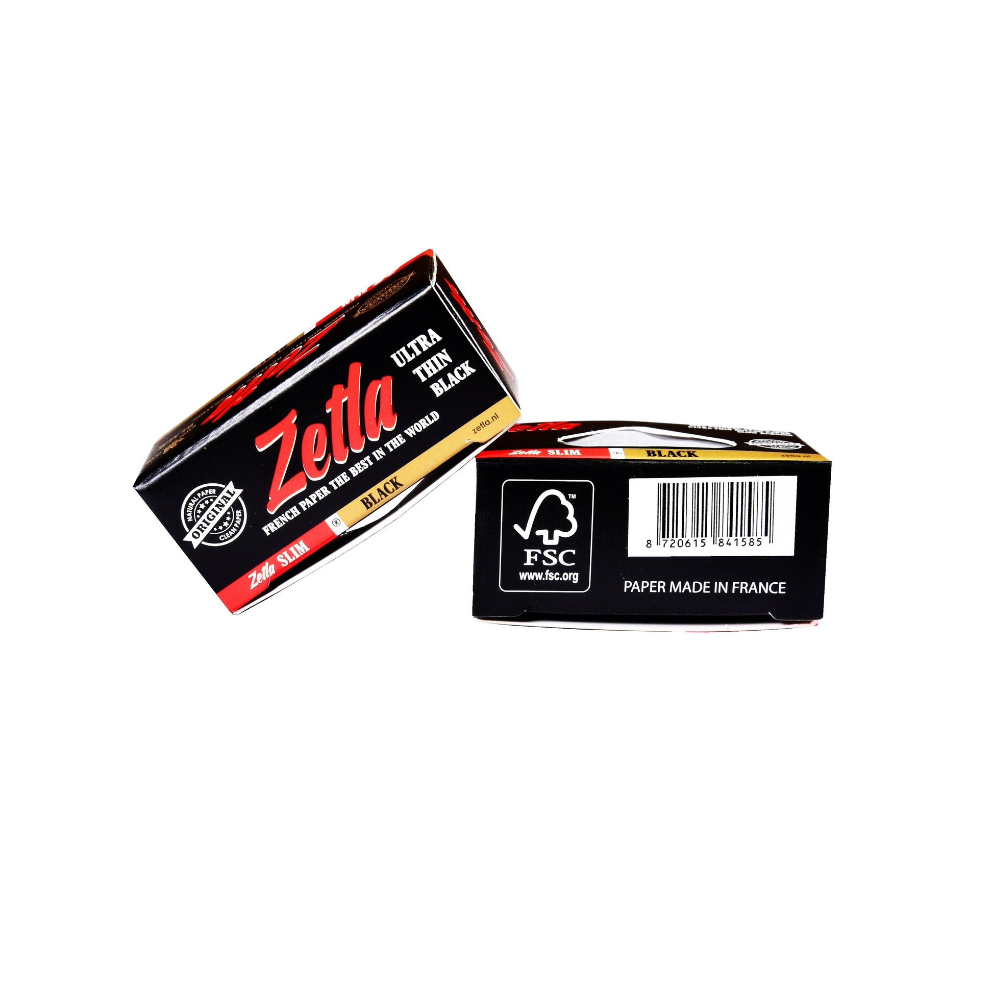 Zetla Rolling Papers Black Rolls K/S Slim (24 Packs) - Zetla