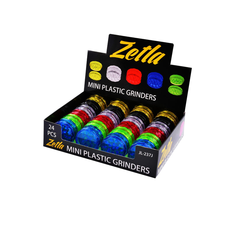 Zetla Mini Plastic Grinders 3 Parts Mix Colors (JL-237J) - Zetla