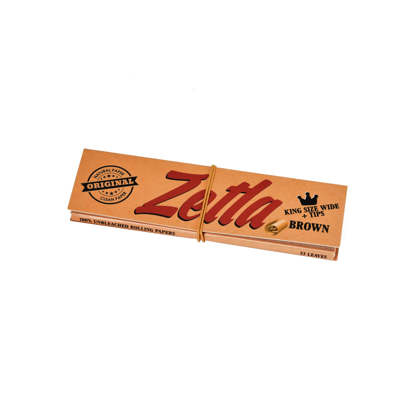 Zetla Rolling Papers Brown + Filters Wide (26 Packs) - Zetla