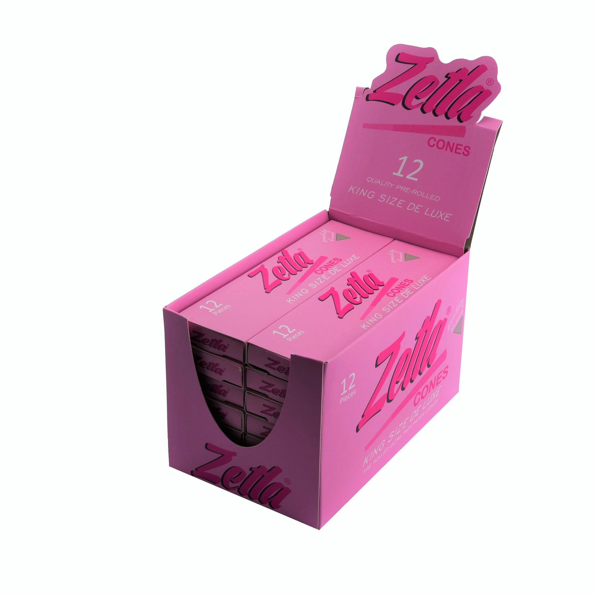 Pre Rolled Cones Zetla Pink King Size Deluxe (12 Pcs) - Zetla