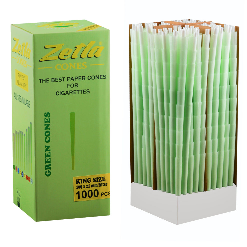 PreRolled Cones Zetla Green King Size (1000 Pcs)