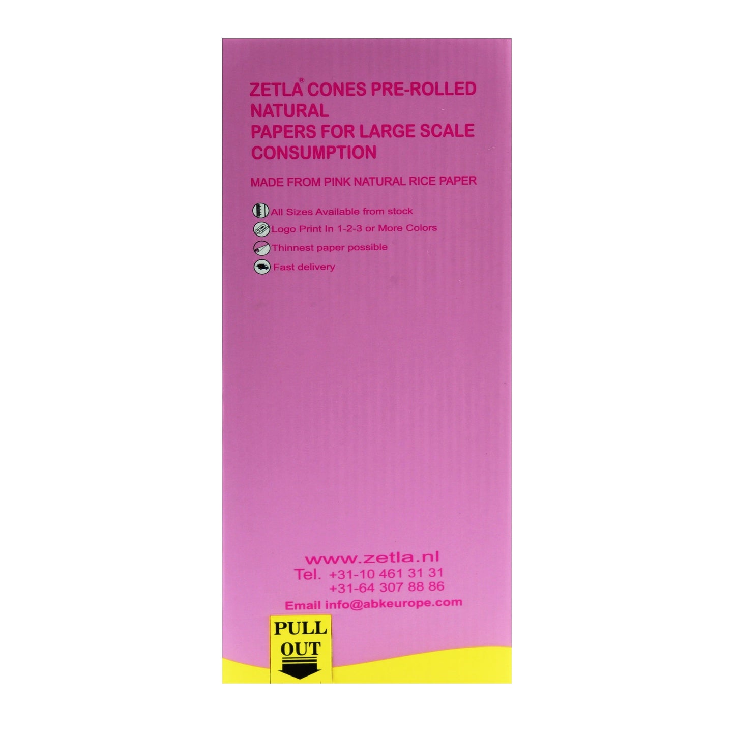 Pre Rolled Cones Zetla Pink King Size (1000 Pcs) - Zetla