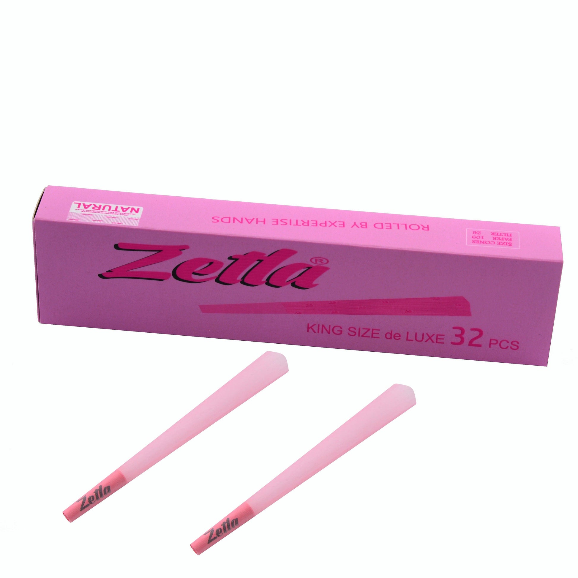 Pre Rolled Cones Zetla Pink King Size Deluxe (32 Pcs) - Zetla