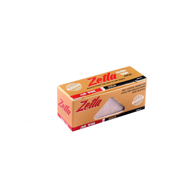 Zetla Rolling Papers Gold Rolls K/S Wide (24 Packs) - Zetla