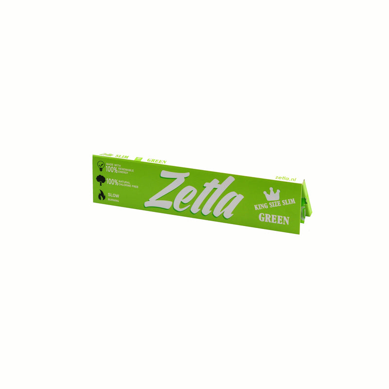 Zetla Rolling Papers Green King Size Slim (50 Packs) - Zetla