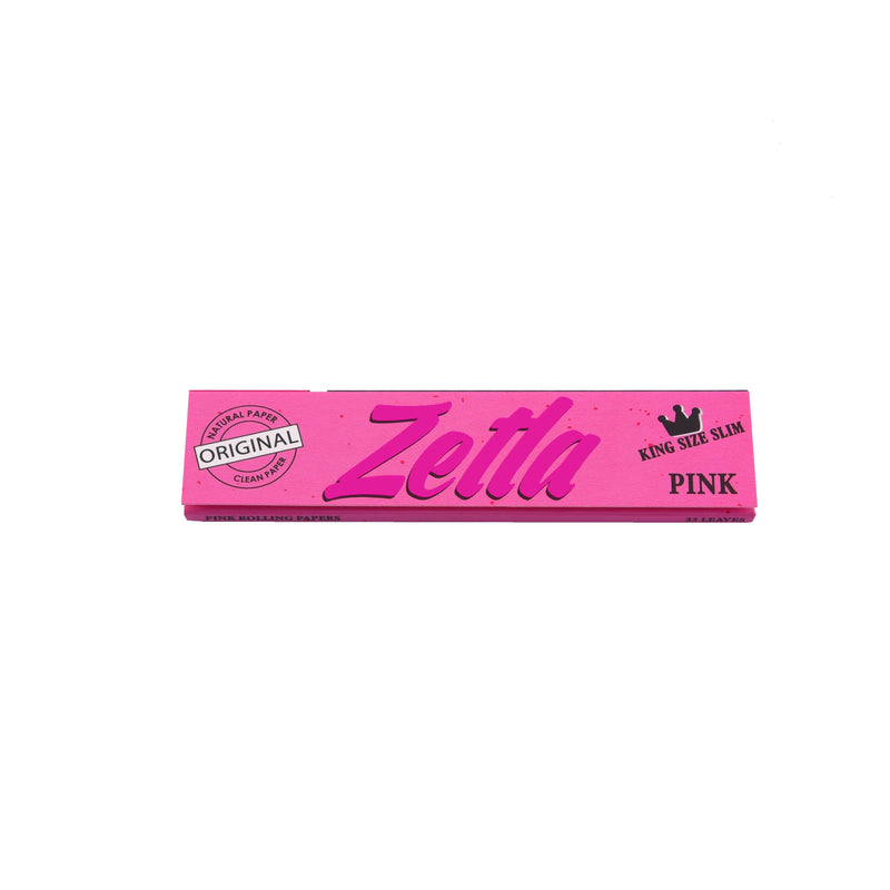 Zetla Rolling Papers Pink King Size Slim (50 Packs) + Zetla Filtertips Pink (100 Pcs)