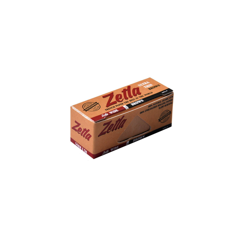 Zetla Rolling Papers Brown Rolls K/S Wide (24 Packs) - Zetla